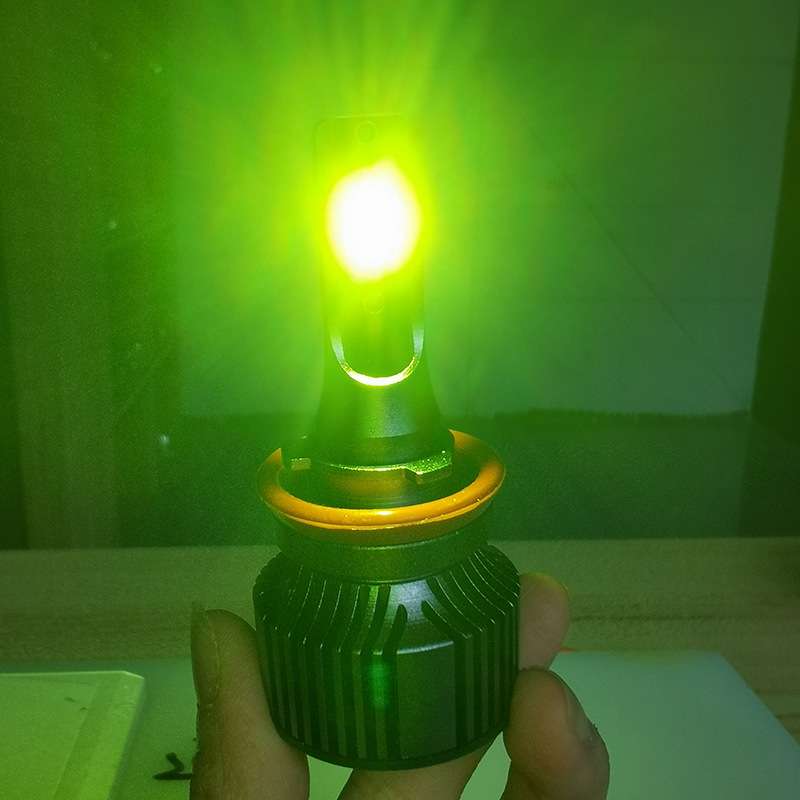 网红青柠led雾灯H11柠檬绿9006高亮led防雾灯h3 psx24wpsx26w 881