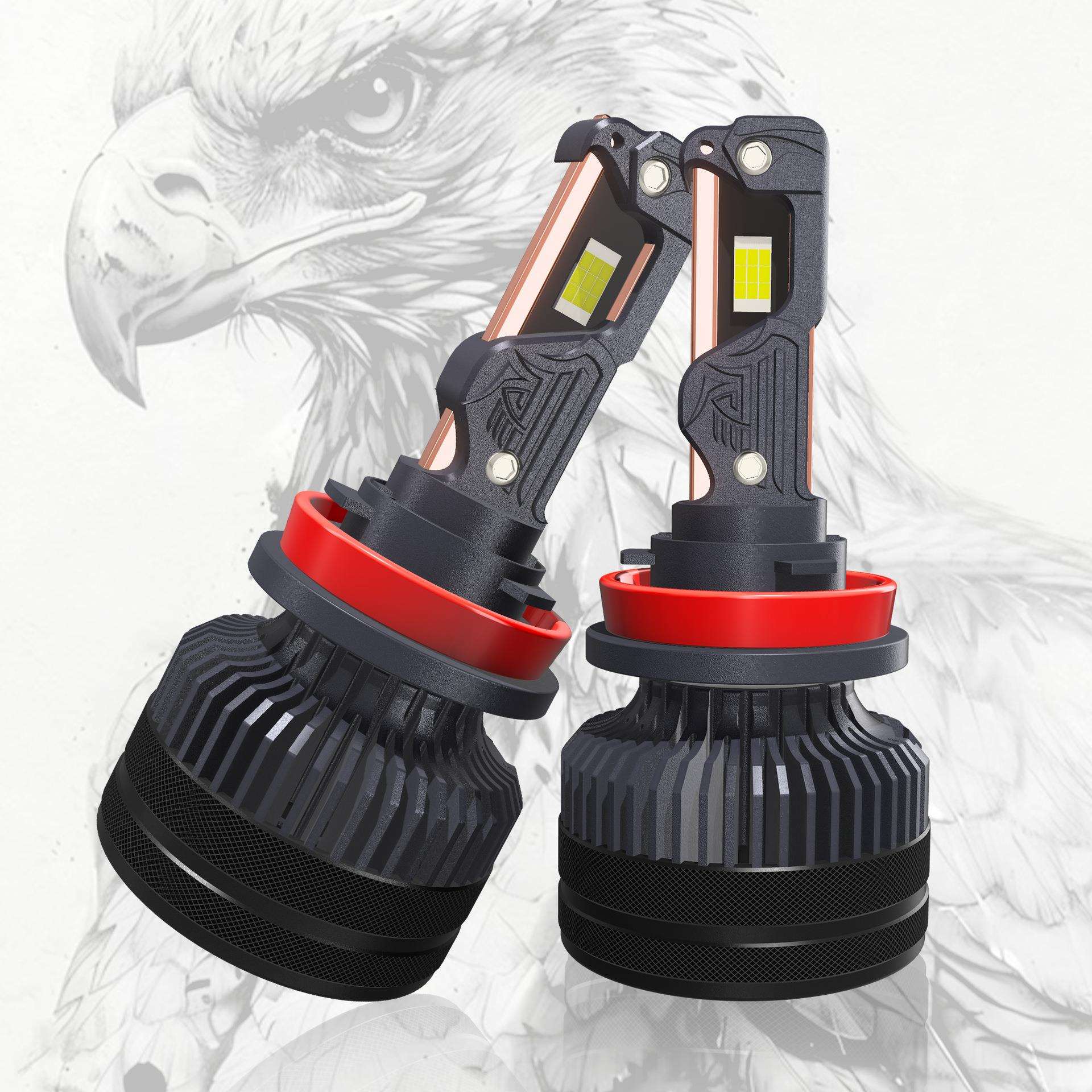 跨境爆款前大灯140W三铜管S90H7高功率LED汽车大灯超亮H4远近一体