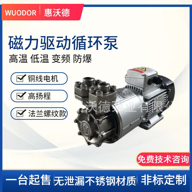 不锈钢高温磁力驱动循环泵6091卧式热水180度热油350度磁力泵维修