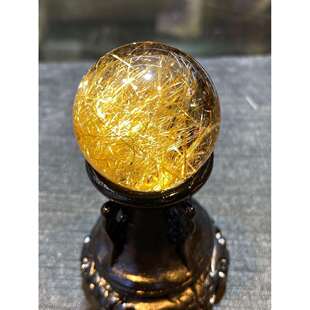 多款 发晶球摆件 天然水晶球原石打磨金发晶铜发晶黑发晶红发晶