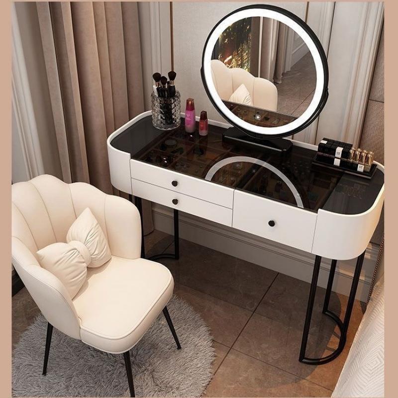 卧室梳妆台简约现代实木化妆桌小型收纳一体小户型2024新款化妆台