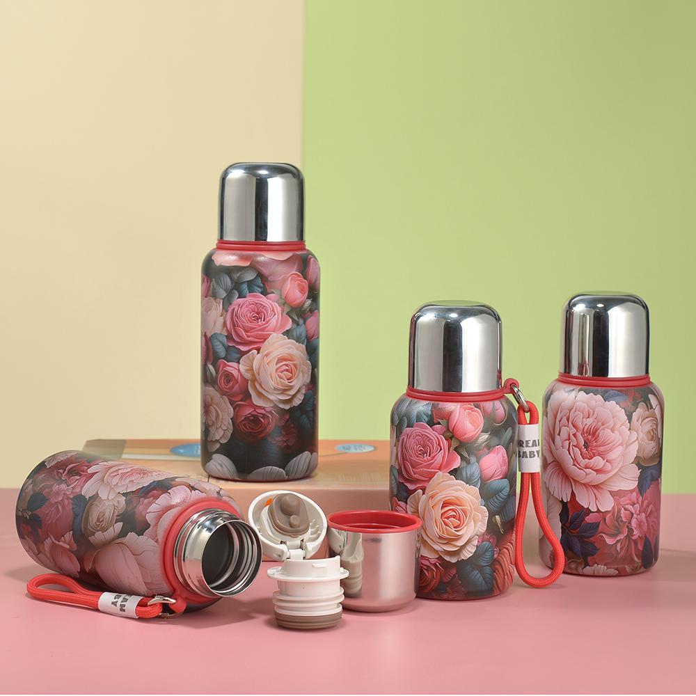 花卉国潮风316不锈钢保温杯茶水