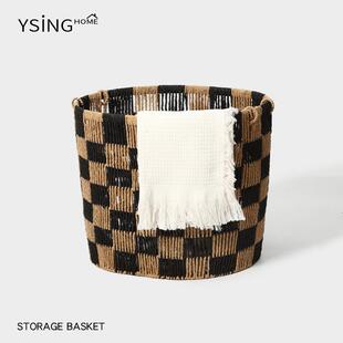 绳编脏衣篓家用大容量特大号高颜值轻奢衣服框框收纳筐编织脏衣篮