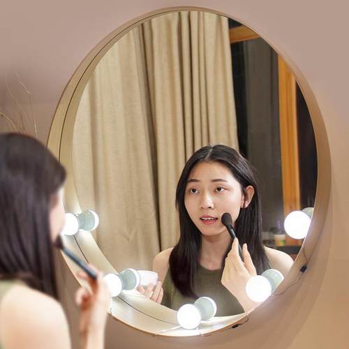 新款插电吸盘藏线易安装触摸调温调色照明补光化妆直播美颜灯