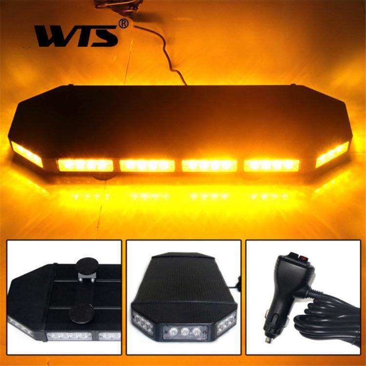 热销汽车50led长排车顶灯 246W双面吸顶爆闪灯 大功率开道警示灯