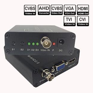 高清AHD/TVI/CVI/CVBS转HDMI/VGA/CVBS 监控视频转换器