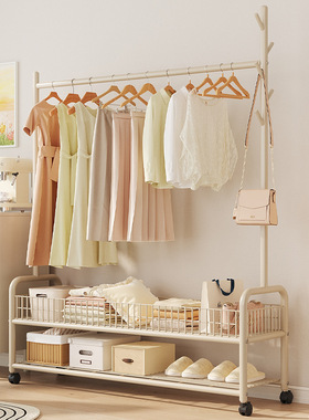 衣架落地家用挂衣架阳台卧室简易置物架凉衣架可移动式衣帽架子