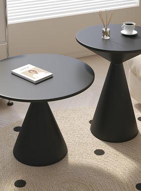 2025新款家用客厅沙发茶几轻奢高级小桌子小型卧室边几可移动黑色