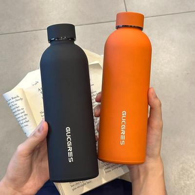 美式双层不锈钢杯便携水壶运动水杯小口瓶子窄口保温杯