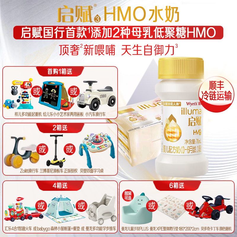 新日期】启赋1段水奶70ml*32瓶装