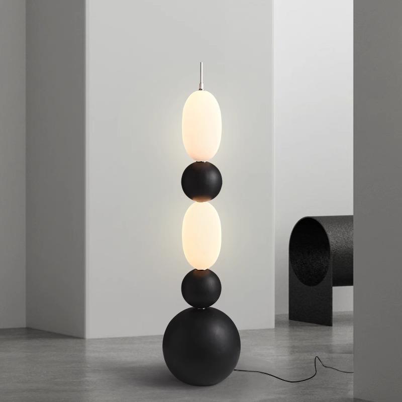 黑白极简客厅落地灯现代简约高级感设计师卧室意式沙发装饰氛围灯