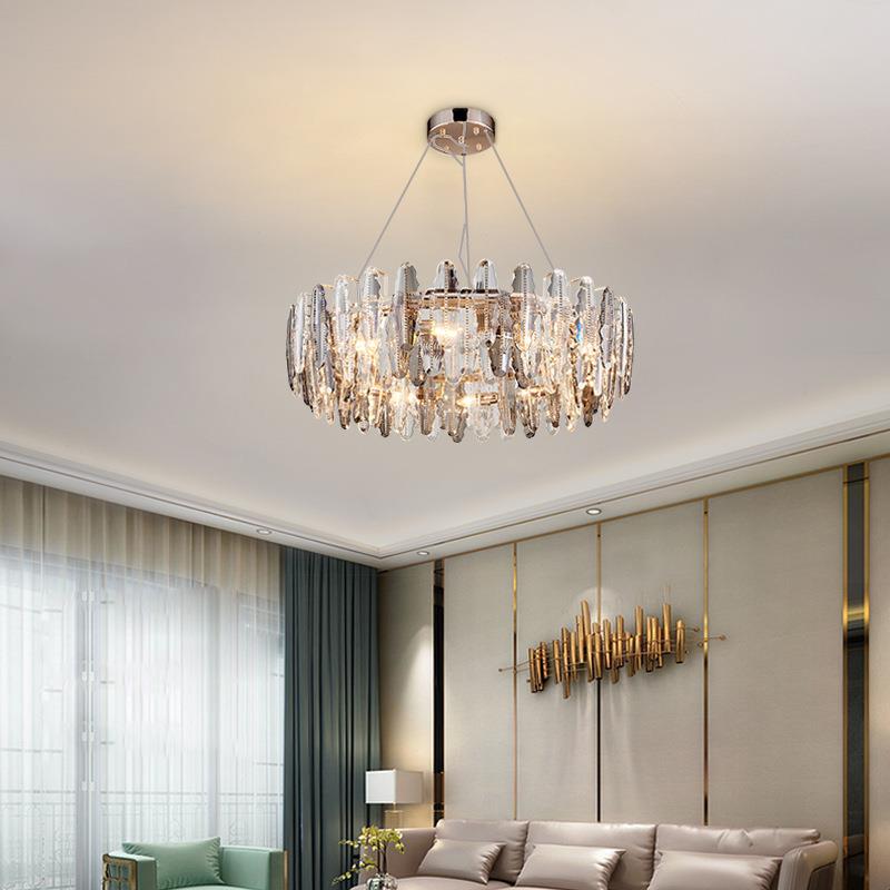 后现代水晶吊灯大气新款轻奢客厅餐厅港式高档酒店别墅卧室灯套餐