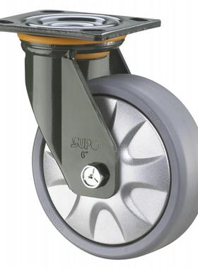 SUPO/向荣动力6寸承重型工业带双刹车灰色PP脚轮J07S-01D-150-112