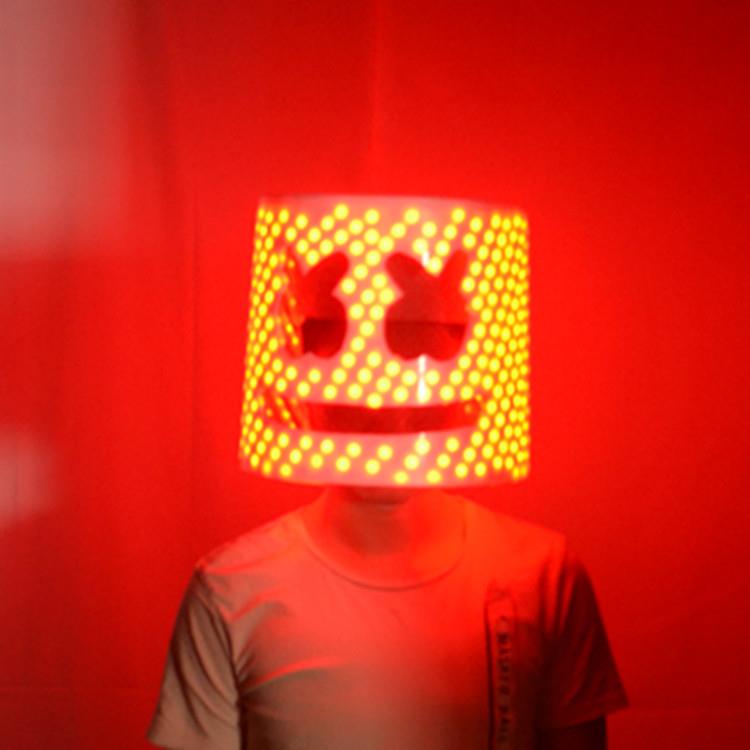 万圣节LED发光百大DJ头套水桶头套电音节夜店酒吧MC打碟气氛道具