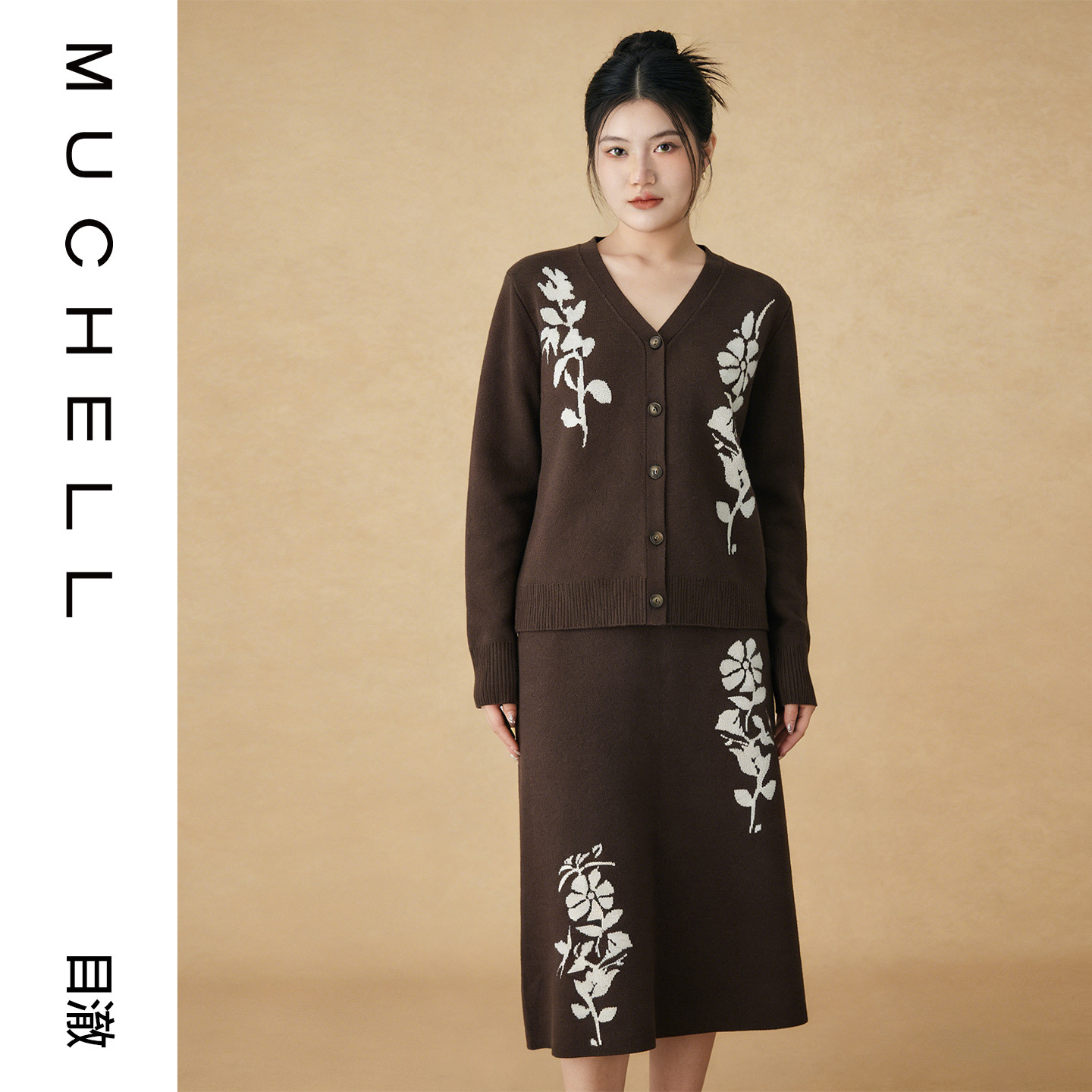 目澈MUCHELL【时光镜花】提花针织套装MDS4SD8094/MDS4BD8104图片