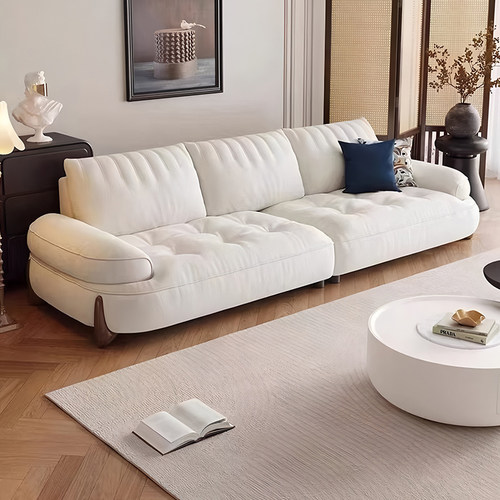 小户型复古雪尼尔布艺三人沙发