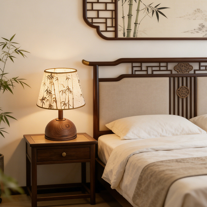 新中式宋代美学复古台灯茶桌摆件禅意古风民宿书房卧室氛围床头灯