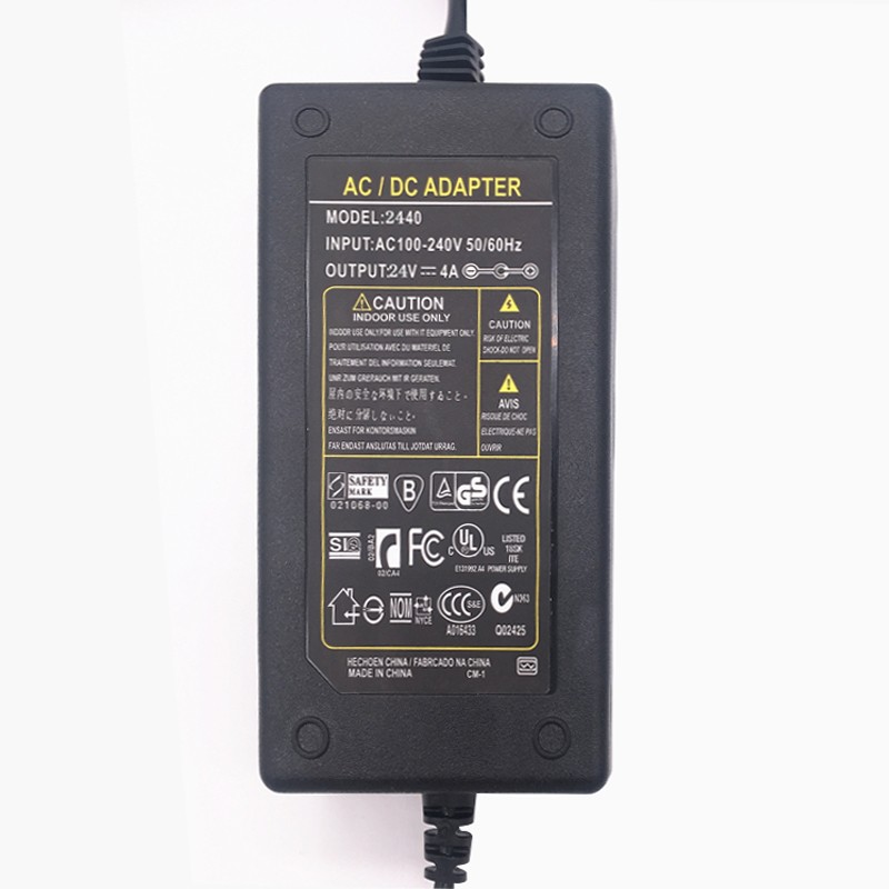 24V4A外径5.5mm内径2.5mm2.1mm电源适配器变压器功放直流稳压通用