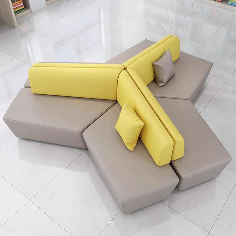 办公室洽谈酒店大厅商务办公接待客厅会客休息区等候皮艺沙发组合