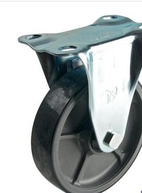 SKC-100 GNU 4寸黑色聚氨酯固定轮 安装高度130MM 南星