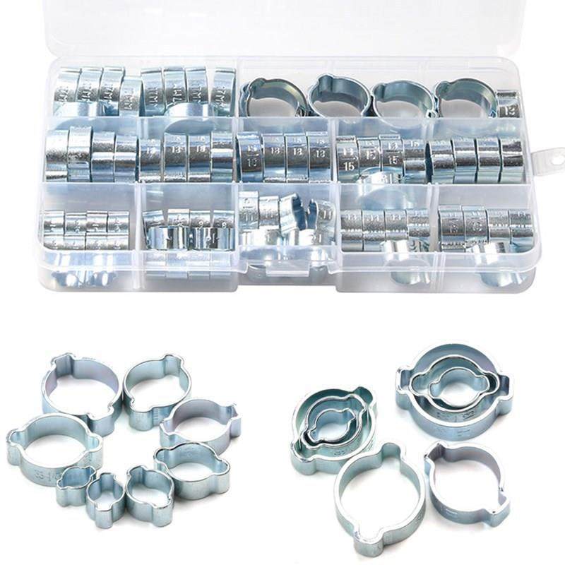 80PCS盒装 不锈钢双耳卡箍 环保镀锌双耳环形管夹 燃油管软管夹,农机/农具/农膜,播种栽苗器/地膜机,淘宝优惠券,粉丝福利购,淘宝优惠卷