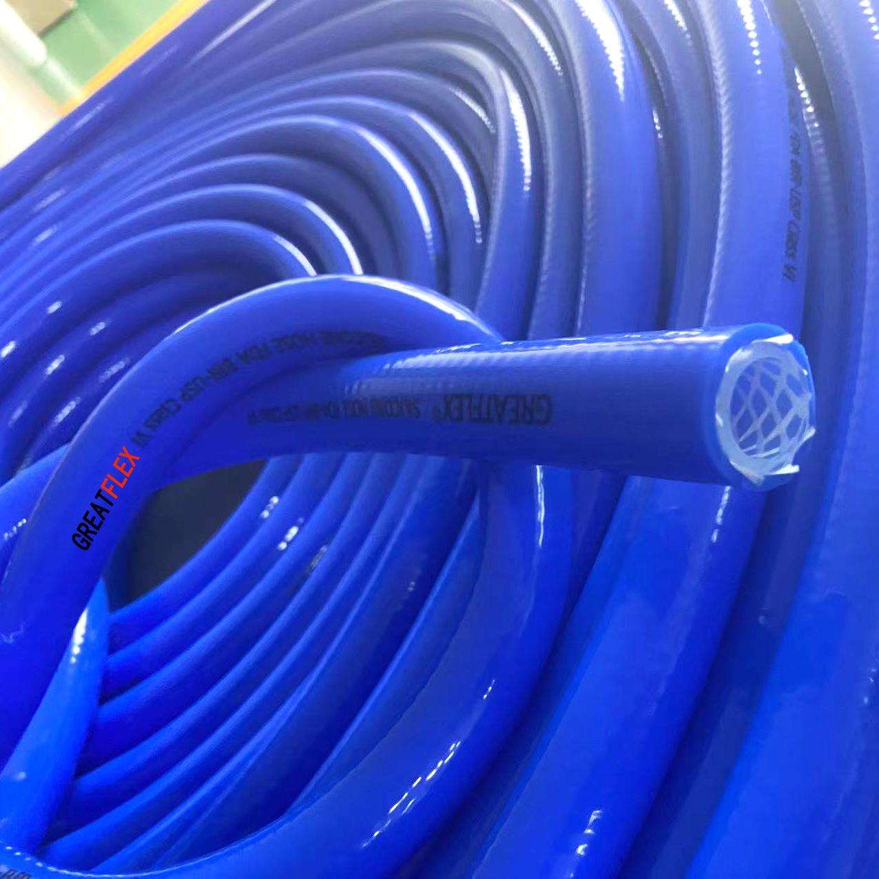 GREATFLEX双层蓝色夹线高压耐热编织硅橡胶软管BP20