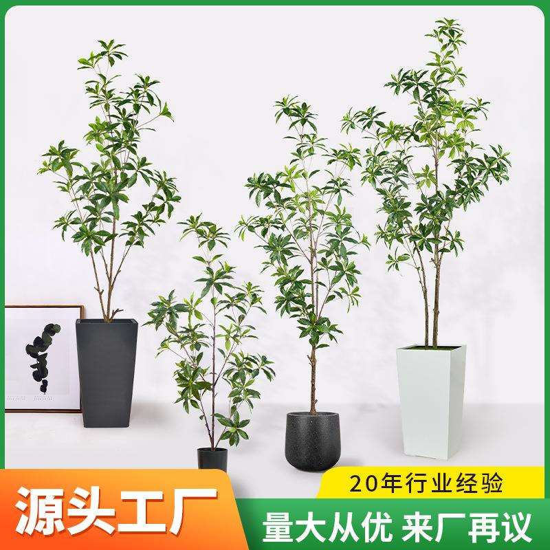 仿真植物吊钟树盆栽马醉木装饰造景商场别墅造景假树绿植仿真