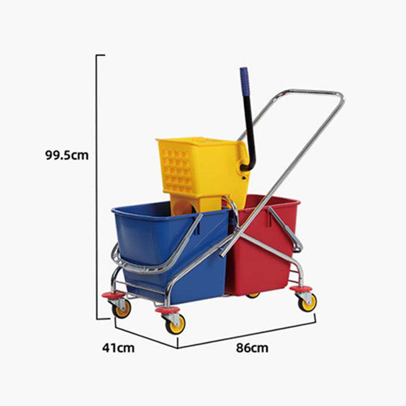 白云双桶榨水车拖把桶挤水免手洗桶酒店洗拖把拖布压水保洁用新款