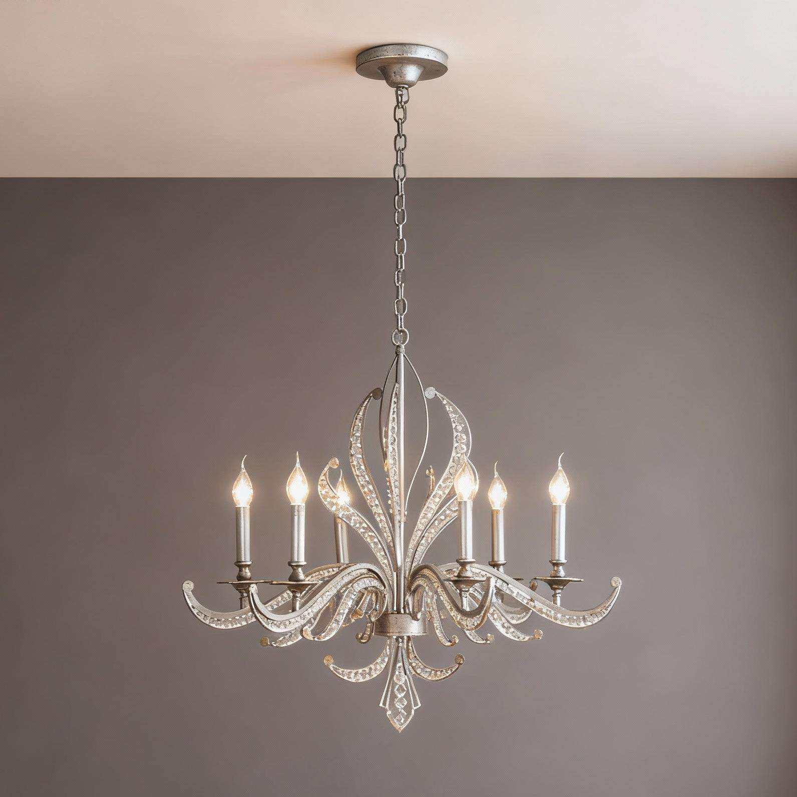 美式吊灯乡村客厅灯复古餐厅灯复式楼轻奢灯具法式蜡烛卧室水晶灯