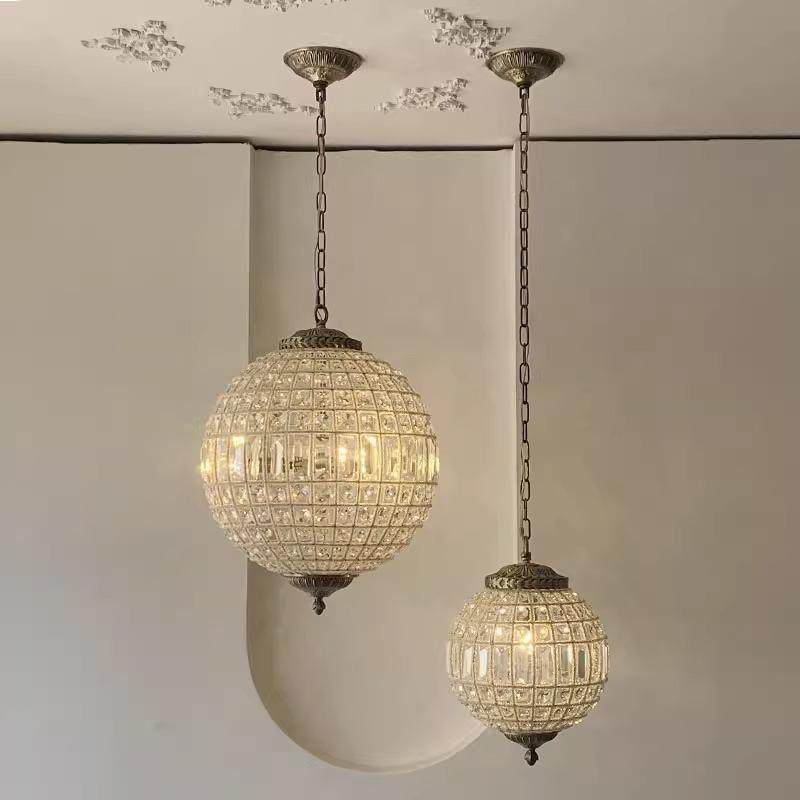美式轻奢水晶吊灯复古圆球餐厅楼梯别墅设计师酒店大堂法式灯,农机/农具/农膜,播种栽苗器/地膜机,淘宝优惠券,粉丝福利购,淘宝优惠卷