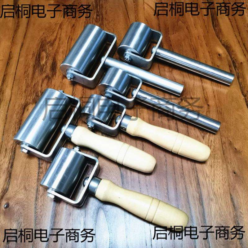 304不锈钢压轮双轴承压辊防水卷材施工 皮革压边滚轮自粘贴纸滚子