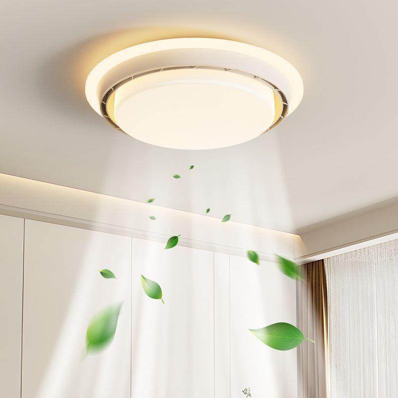 卧室风扇吸顶灯现代简约无叶风扇创意卧室风扇灯吸顶灯带风扇的