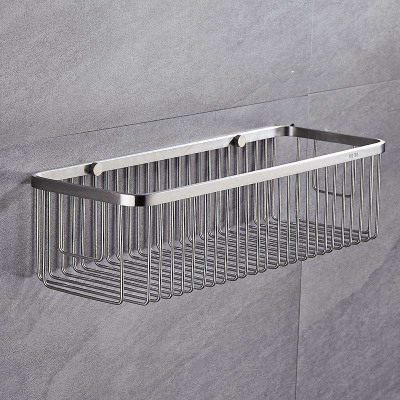 R5H304不锈钢卫生间置物架壁挂免打孔浴室洗手间厕所网篮1层收纳