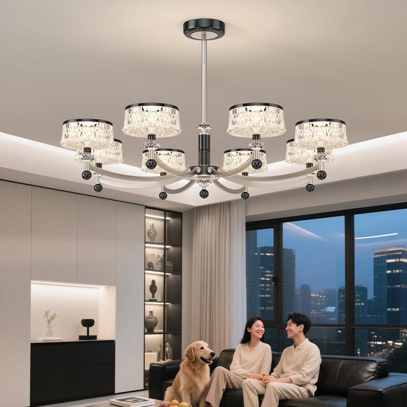 中山灯具铁艺吊灯客厅灯轻奢现代简约家用北欧主灯个性卧室大厅灯