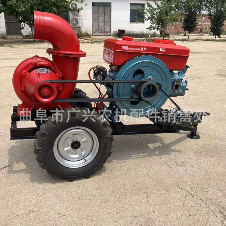 柴油机拖车电启动防汛抽水泵卧式工程排污泵农用灌溉780方混流泵