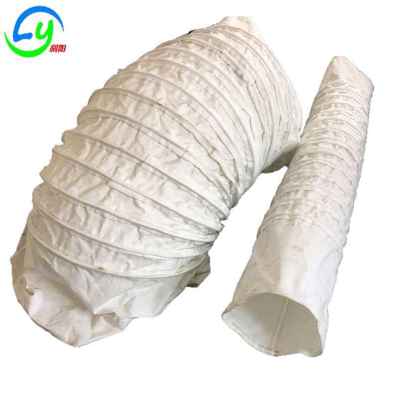 利阳环保专业生产伸缩布袋 带长螺杆伸缩帆布筒 带吊耳式伸缩软管
