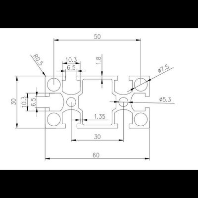 工业铝型材国标3060铝型材1.8厚流水线铝合金工作台框架铝材
