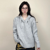 JADEQILIN秋冬宽松连帽针织衫 百搭情侣慵懒感休闲毛衣