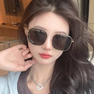 大框方形偏光太阳镜韩版 山姆优选新款 潮女ins开车防紫外线网红墨