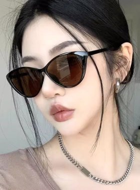 山姆优选超轻高清偏光镜猫眼墨镜女复古高级感防紫外线太阳眼镜男