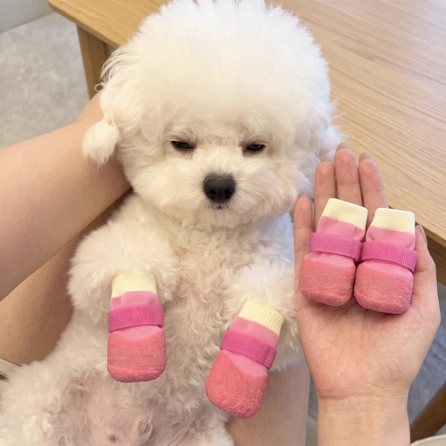秋冬款保暖防滑不掉小型犬宠物袜
