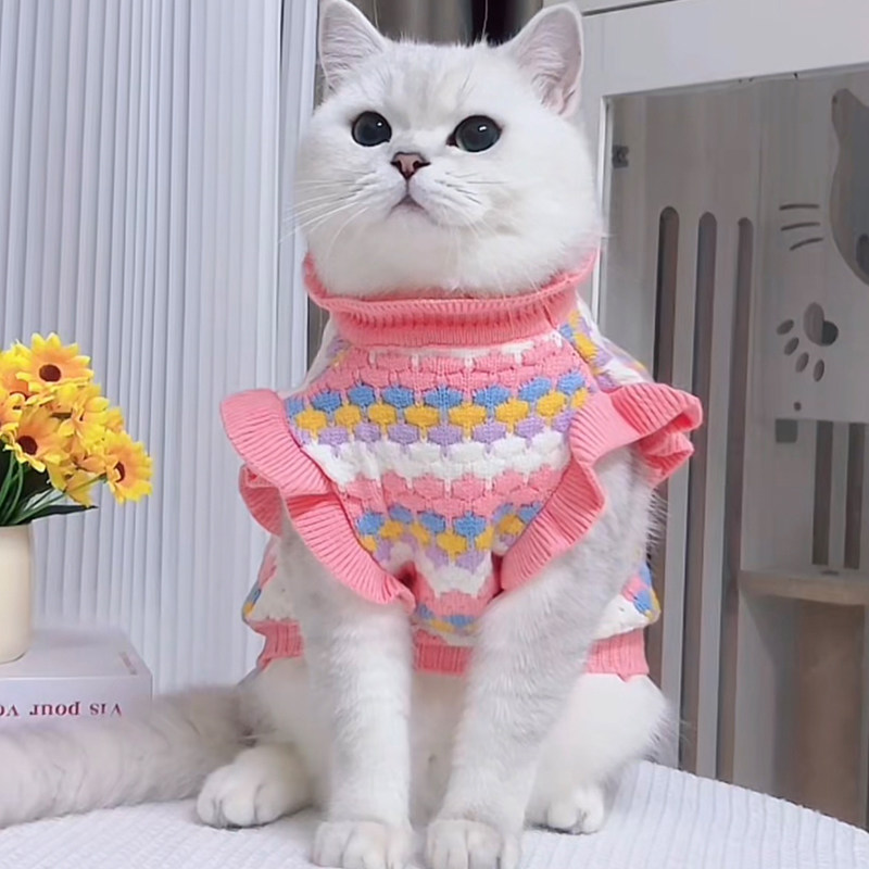 猫咪毛衣冬天比熊博美宠物雪纳瑞小型犬秋冬季小狗狗衣服保暖冬款