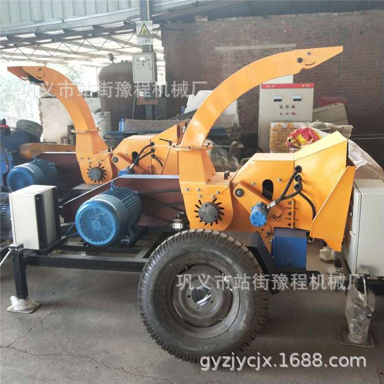 园林绿化树枝粉碎机 自带除尘木屑粉碎机 木材超细微打粉机