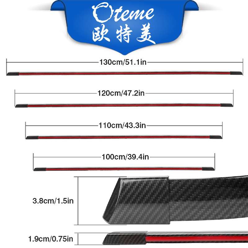 汽车碳纤尾翼灯 汽车改装通用尾灯高亮LED流光转向高位刹车尾翼灯