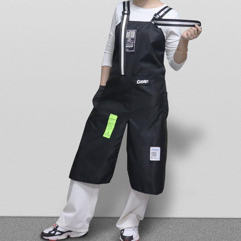 A8C【535人收藏】新款防水防油开叉围裙餐厅厨房理发店防碎发韩版