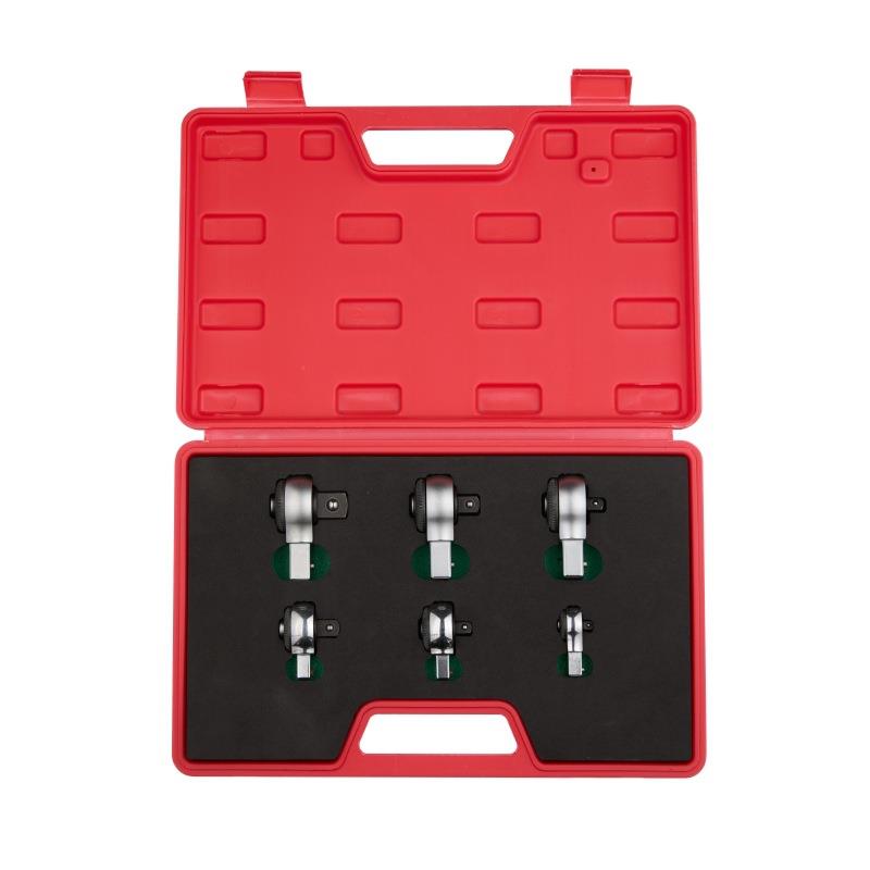 可换头扭力扳手插件套装，棘轮头6件套，汽修实用工具套装