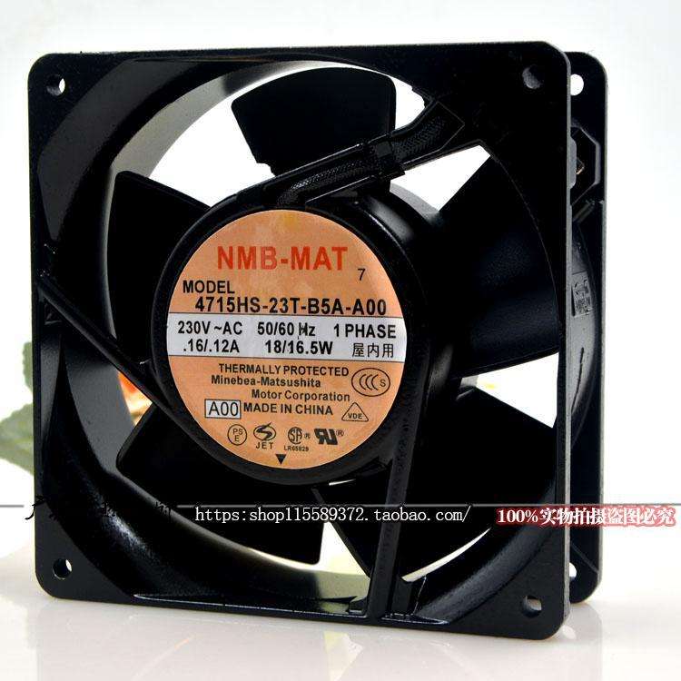 NMB 4715HS-23T-B5A-A00 230V 18W 交流 机柜 静音耐高温散热风扇