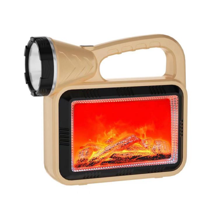 跨境新款强光手提灯太阳能充电户外露营灯超亮投光灯照明手提电筒