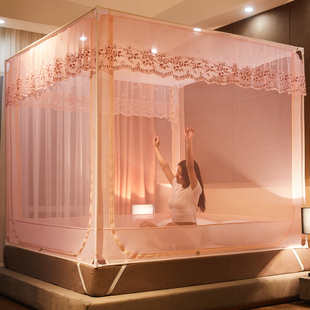 极速床上蚊帐蒙古包家用1.5米1.x8m床2米N支架夏季防摔儿童围栏防