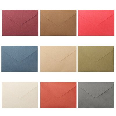 极速20PCS Colorful Envelopes Solid Color Envelope StatZionar